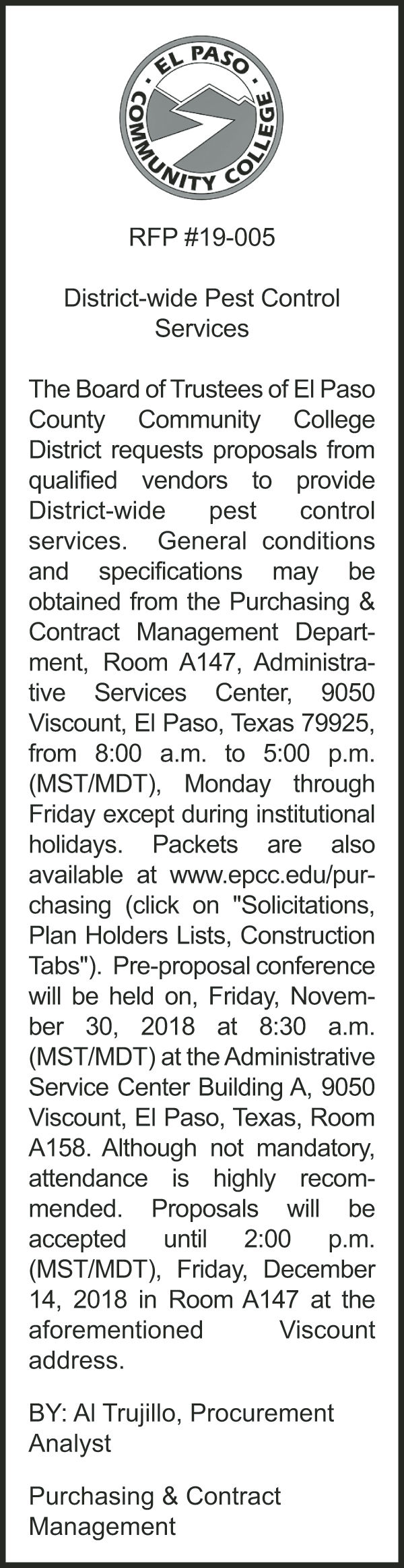 Legal notice for November 18-24